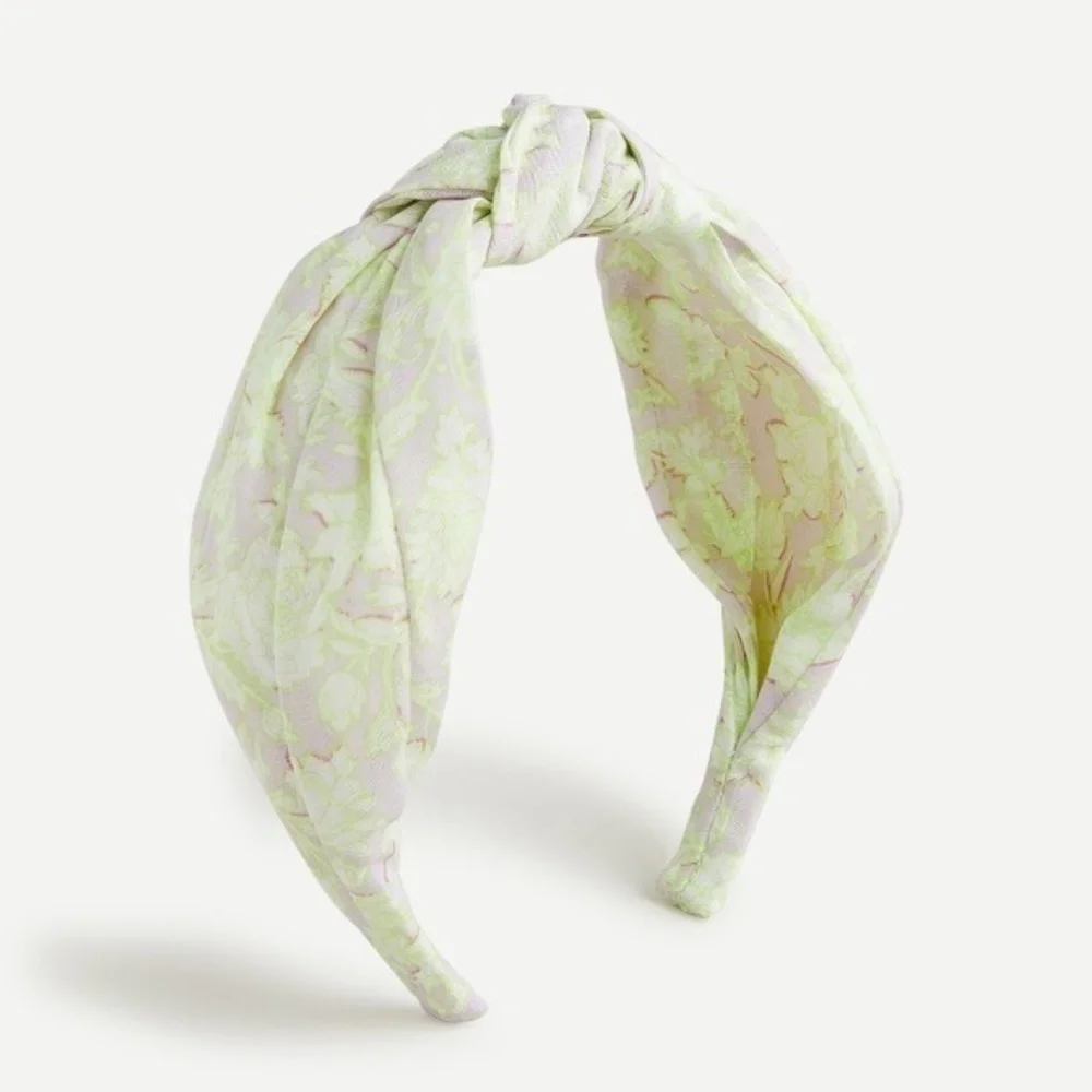 NWT J. Crew Knot headband in printed cotton voile in Ashen Quartz Multicolor